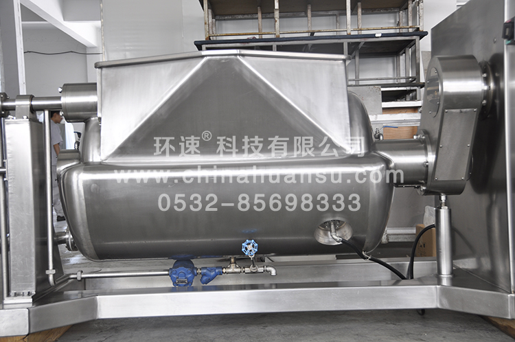 可傾斜式物料攪拌鍋，一鍵觸屏操作